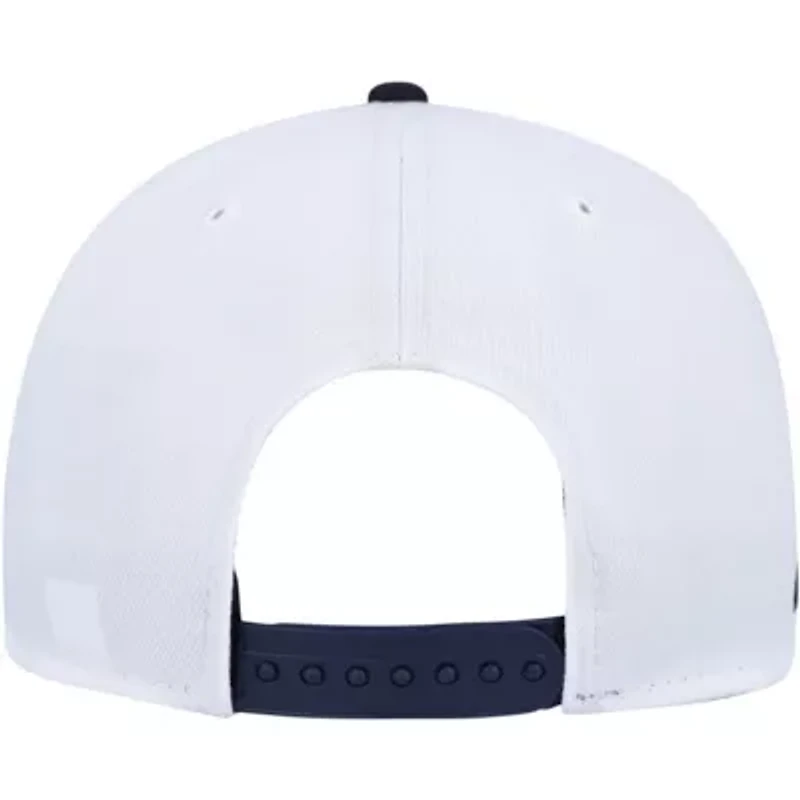 NCAA White/Navy West Virginia Mountaineers Two-Tone Mascot 9FIFTY Snapback Hat