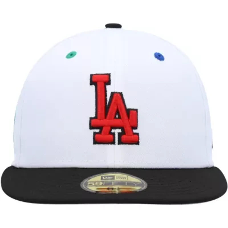MLB White/Black Los Angeles Dodgers 60th Anniversary Primary Eye 59FIFTY Fitted Hat