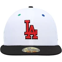 MLB White/Black Los Angeles Dodgers 60th Anniversary Primary Eye 59FIFTY Fitted Hat