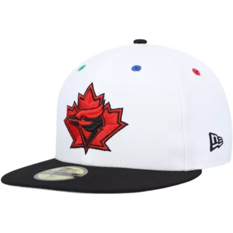 Toronto Blue Jays MLB White/Black 25th Anniversary Primary Eye 59FIFTY Fitted Hat