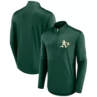 Oakland Athletics MLB Fanatics Tough Minded Lightweight Quarter-Zip Pullover