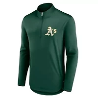 Oakland Athletics MLB Fanatics Tough Minded Lightweight Quarter-Zip Pullover