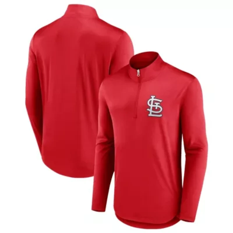 MLB Fanatics St. Louis Cardinals Tough Minded Lightweight Quarter-Zip Pullover