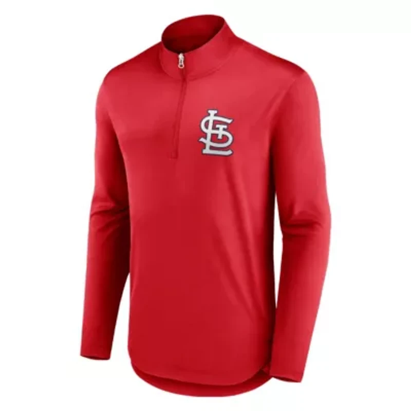 MLB Fanatics St. Louis Cardinals Tough Minded Lightweight Quarter-Zip Pullover