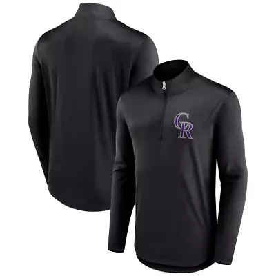 MLB Fanatics Colorado Rockies Tough Minded Lightweight Quarter-Zip Pullover