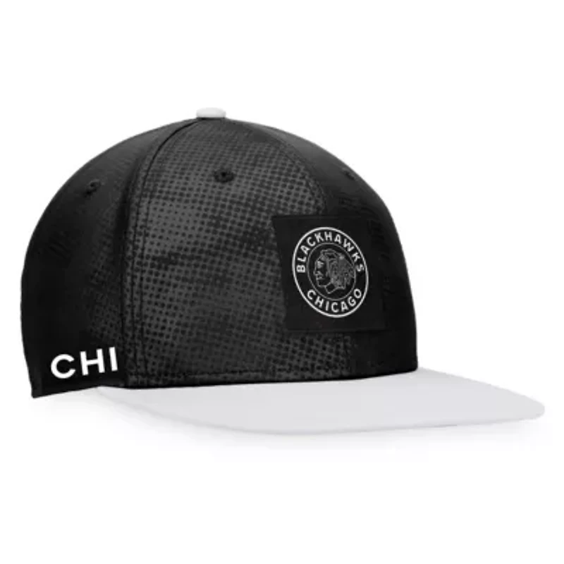 NHL Fanatics Black/White Chicago Blackhawks Authentic Pro Alternate Logo Snapback Hat