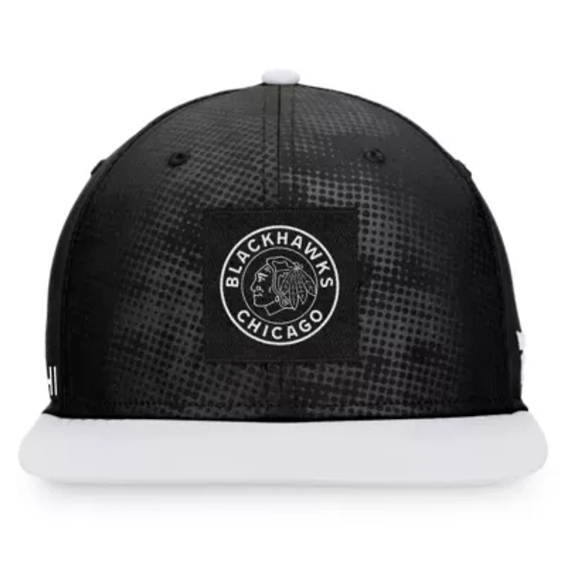 NHL Fanatics Black/White Chicago Blackhawks Authentic Pro Alternate Logo Snapback Hat