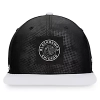 NHL Fanatics Black/White Chicago Blackhawks Authentic Pro Alternate Logo Snapback Hat