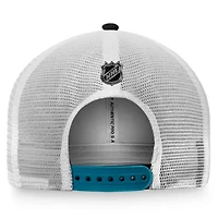 NHL Fanatics Black/White San Jose Sharks Authentic Pro Trucker Snapback Hat