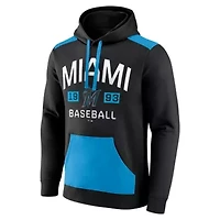 MLB Fanatics Black/Blue Miami Marlins Chip Team Pullover Hoodie