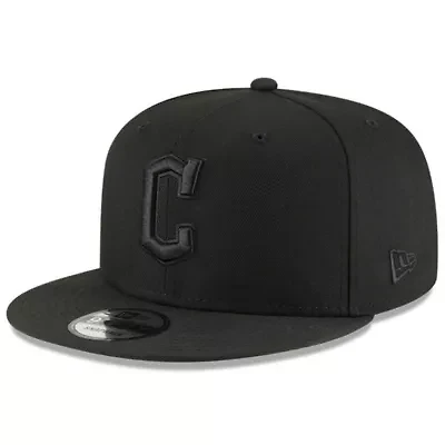 MLB Black/Black Cleveland Guardians 9FIFTY Snapback Adjustable Hat