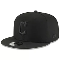 MLB Black/Black Cleveland Guardians 9FIFTY Snapback Adjustable Hat
