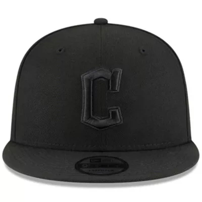 MLB Black/Black Cleveland Guardians 9FIFTY Snapback Adjustable Hat