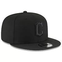 MLB Black/Black Cleveland Guardians 9FIFTY Snapback Adjustable Hat