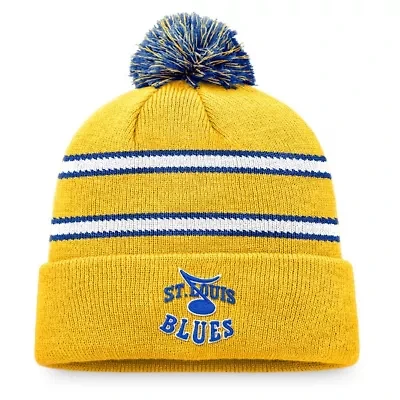 NHL Fanatics St. Louis Blues Cuffed Knit Hat with Pom