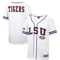 NCAA LSU Tigers Free Spirited Mesh Button-Up Baseball Jersey