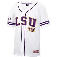NCAA LSU Tigers Free Spirited Mesh Button-Up Baseball Jersey