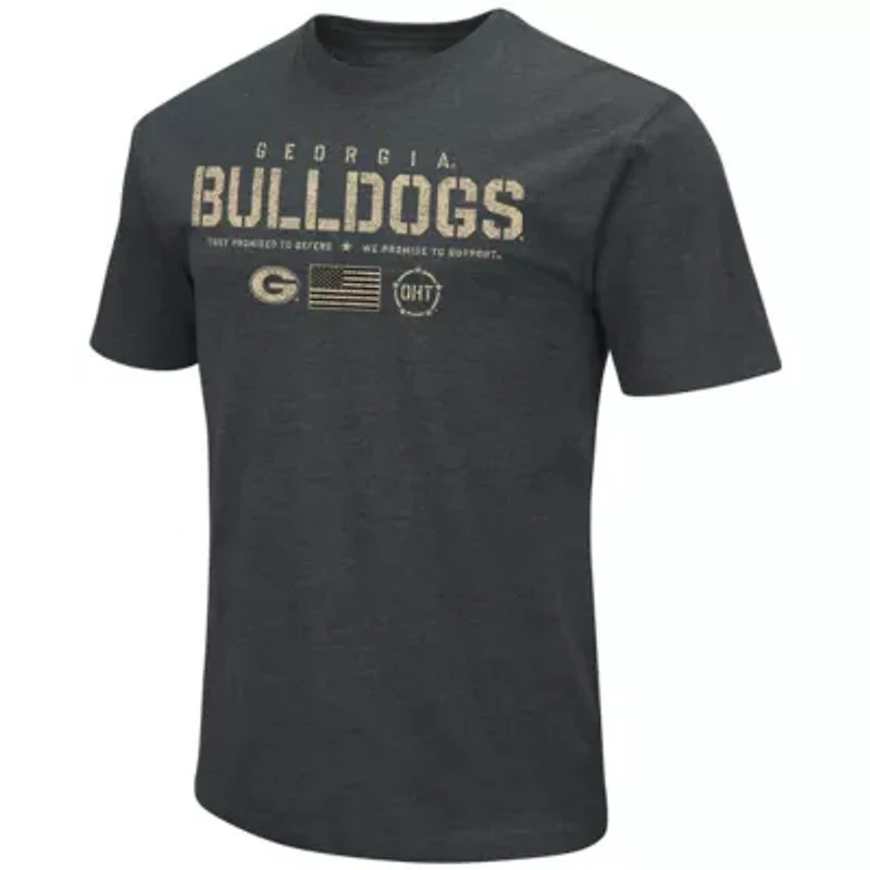 NCAA ed Georgia Bulldogs OHT Military Appreciation Flag 2.0 T-Shirt