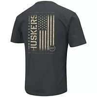 NCAA ed Nebraska Huskers OHT Military Appreciation Flag 2.0 T-Shirt