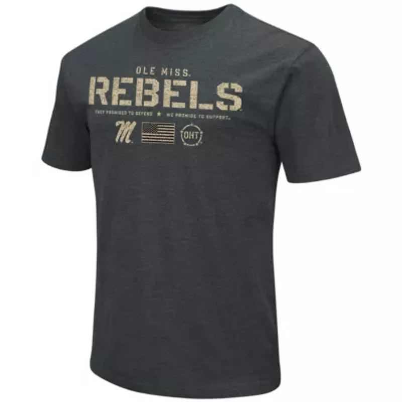 NCAA ed Ole Miss Rebels OHT Military Appreciation Flag 2.0 T-Shirt