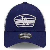 MLB Royal/White Los Angeles Dodgers Logo Patch 9FORTY Trucker Snapback Hat