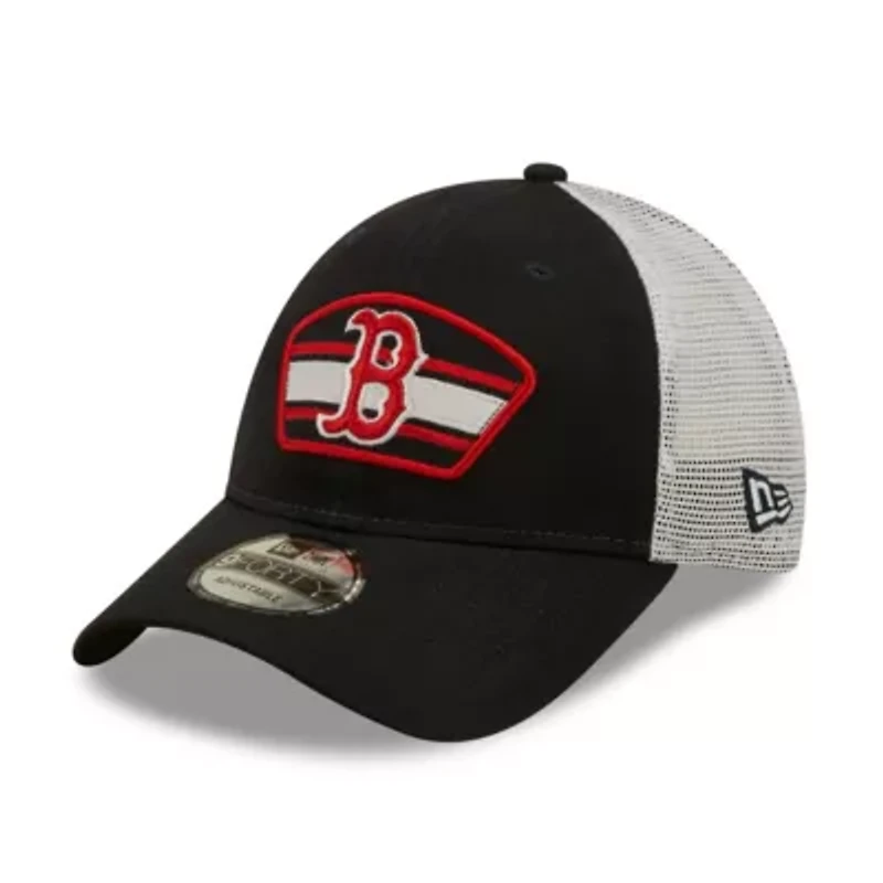 Boston Red Sox MLB Navy/White Boston Sox Logo Patch 9FORTY Trucker Snapback Hat