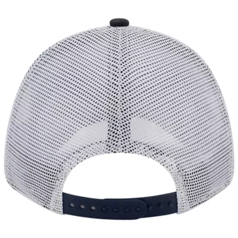 MLB Navy/White New York Yankees Logo Patch 9FORTY Trucker Snapback Hat