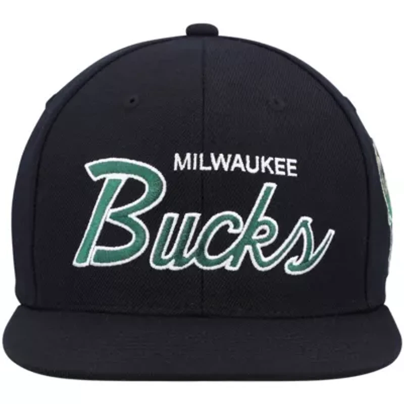 NBA Milwaukee Bucks Hardwood Classics Script 2.0 Snapback Hat