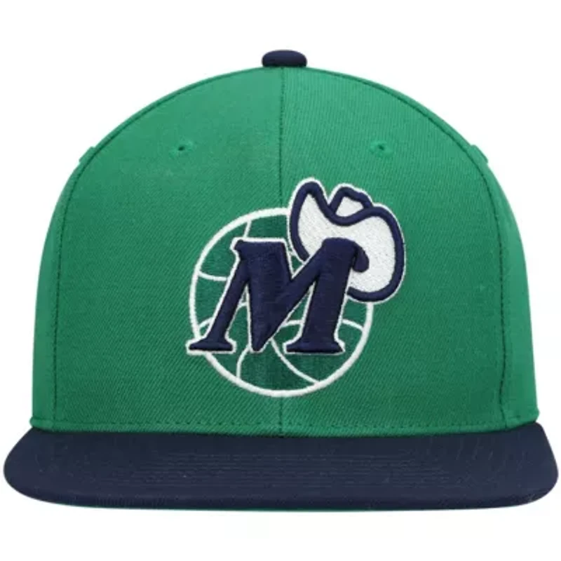 NBA Green/Navy Dallas Mavericks Hardwood Classics Team Two-Tone 2.0 Snapback Hat