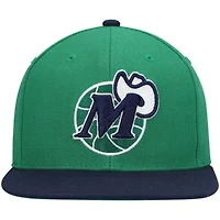 NBA Green/Navy Dallas Mavericks Hardwood Classics Team Two-Tone 2.0 Snapback Hat