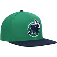 NBA Green/Navy Dallas Mavericks Hardwood Classics Team Two-Tone 2.0 Snapback Hat