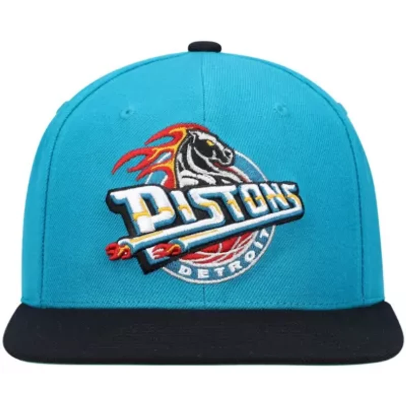 NBA Teal/Black Detroit Pistons Hardwood Classics Team Two-Tone 2.0 Snapback Hat