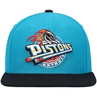NBA Teal/Black Detroit Pistons Hardwood Classics Team Two-Tone 2.0 Snapback Hat