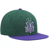 NBA Green/Purple Milwaukee Bucks Hardwood Classics Team Two-Tone 2.0 Snapback Hat