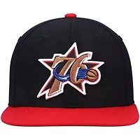 NBA Black/Red Philadelphia 76ers Hardwood Classics Team Two-Tone 2.0 Snapback Hat