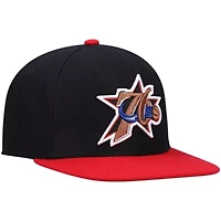 NBA Black/Red Philadelphia 76ers Hardwood Classics Team Two-Tone 2.0 Snapback Hat