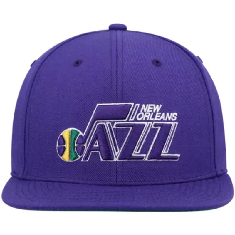 Hardwood Classic Teams New Orleans Jazz Hardwood Classics Team Ground 2.0 Snapback Hat