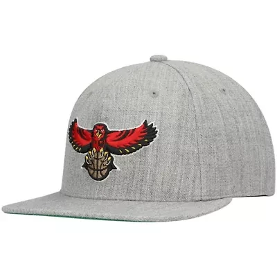 NBA Heathered Atlanta Hawks Hardwood Classics Team 2.0 Snapback Hat