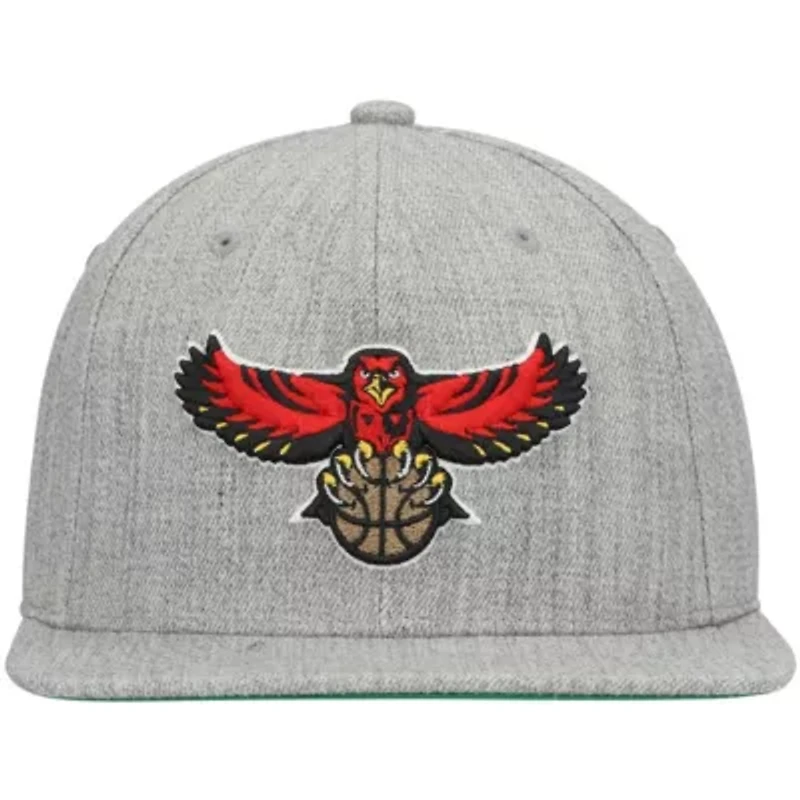 NBA Heathered Atlanta Hawks Hardwood Classics Team 2.0 Snapback Hat