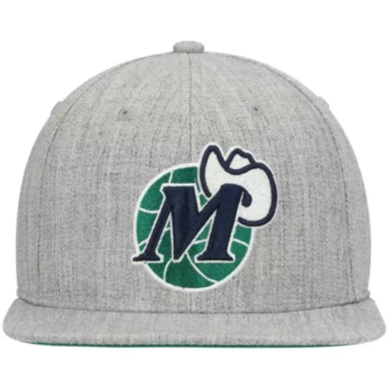 NBA Heathered Dallas Mavericks Hardwood Classics Team 2.0 Snapback Hat