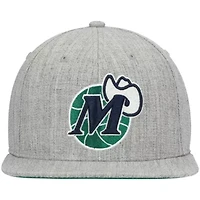 NBA Heathered Dallas Mavericks Hardwood Classics Team 2.0 Snapback Hat