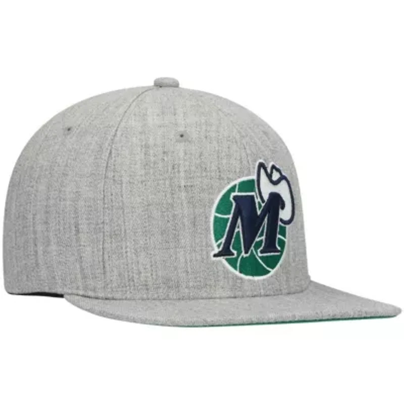 NBA Heathered Dallas Mavericks Hardwood Classics Team 2.0 Snapback Hat