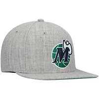 NBA Heathered Dallas Mavericks Hardwood Classics Team 2.0 Snapback Hat