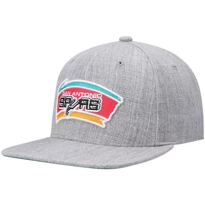 NBA Heathered San Antonio Spurs Hardwood Classics Team 2.0 Snapback Hat