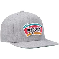 NBA Heathered San Antonio Spurs Hardwood Classics Team 2.0 Snapback Hat