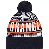 Syracuse Orange NCAA Syracuse Logo Striped Cuff Knit Hat with Pom