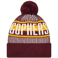 NCAA Minnesota Golden Gophers Logo Striped Cuff Knit Hat with Pom