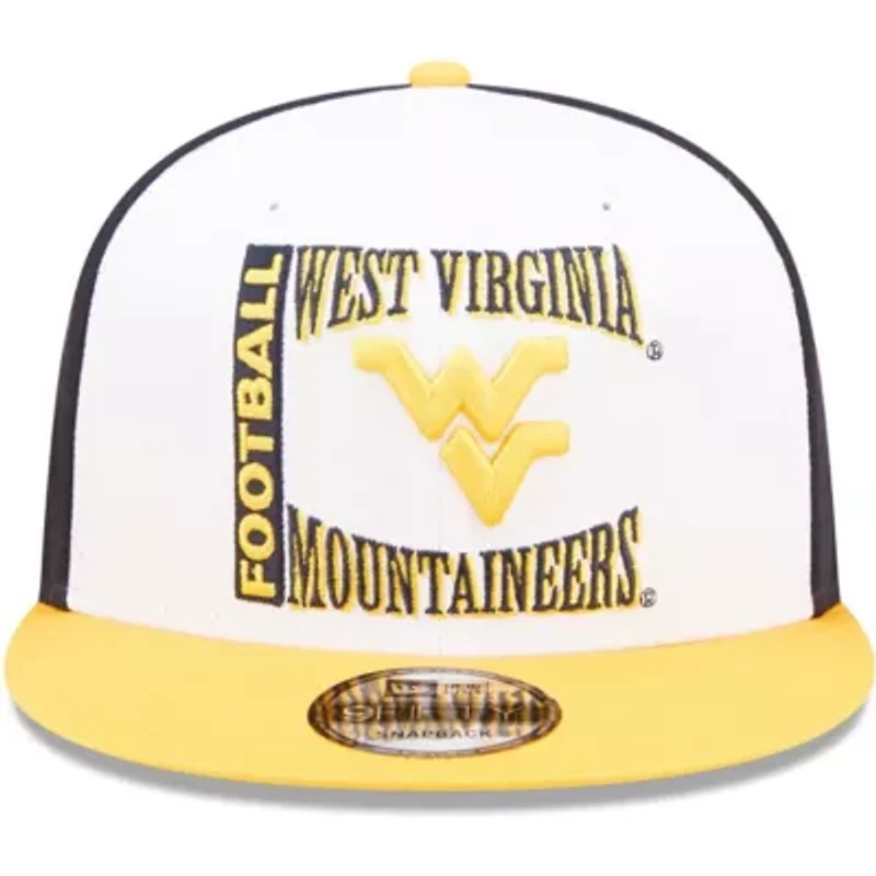 NCAA White/Navy West Virginia Mountaineers Retro Sport 9FIFTY Snapback Hat