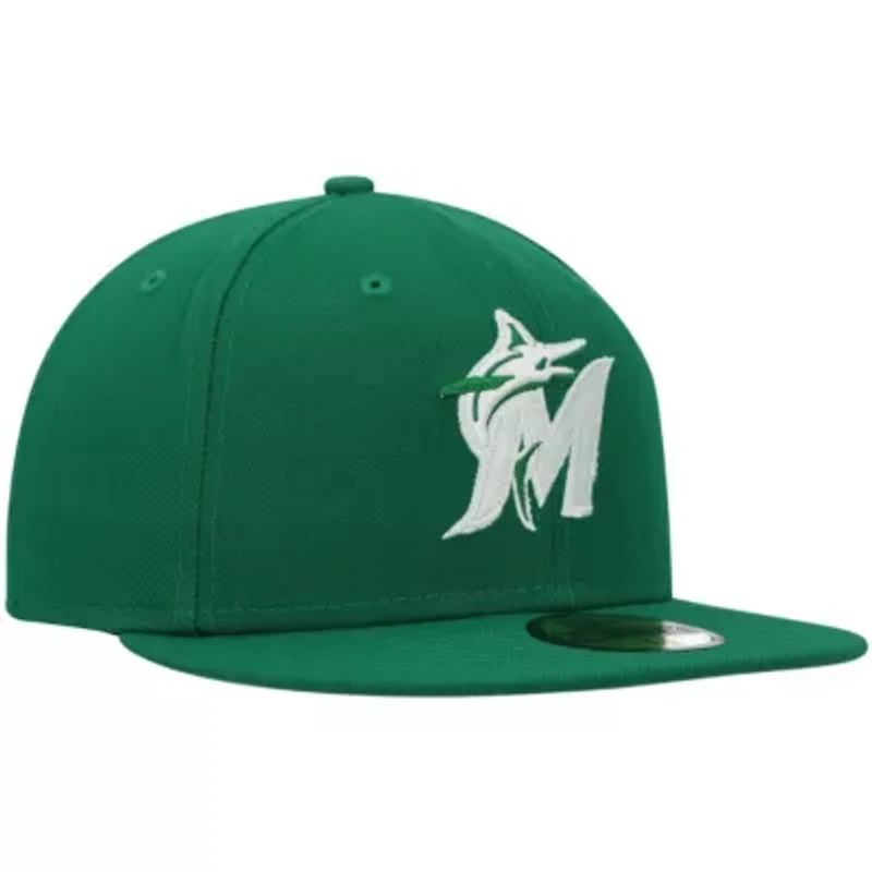 MLB Kelly Miami Marlins Logo 59FIFTY Fitted Hat