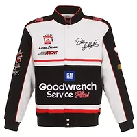 NASCAR White/Black Dale Earnhardt Goodwrench Twill Uniform Full-Snap Jacket
